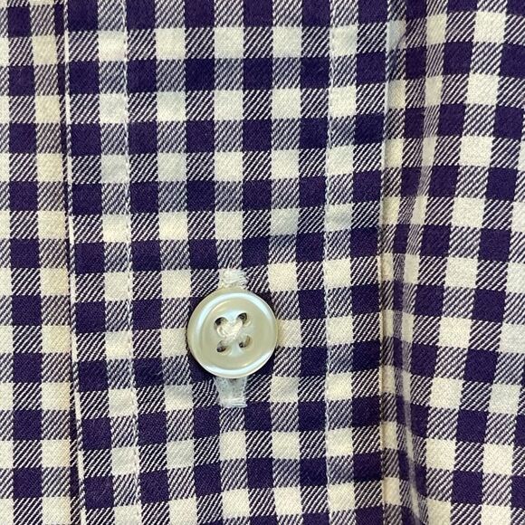 POLO RALPH LAUREN Shirt Men's Small Purple White Plaid Classic Fit Button Down - Picture 15 of 16